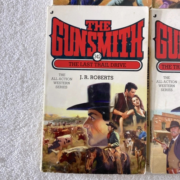 Vintage The Gunsmith All Action Western Romance Novel x4 - Picture 5 of 14